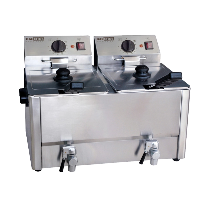 Friteuse électrique double 2 x 8 L